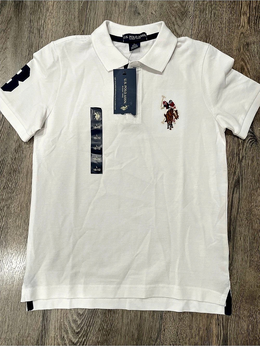 U.S. Polo Assn. Boys Classic Fit Number 3 Polo Shirt. Boys Polo Shirt White Size
